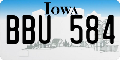 IA license plate BBU584