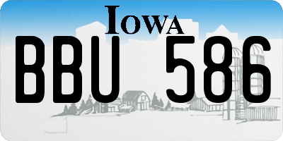 IA license plate BBU586