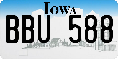 IA license plate BBU588