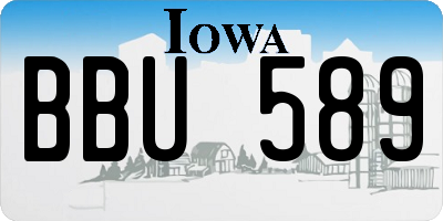 IA license plate BBU589