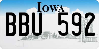 IA license plate BBU592