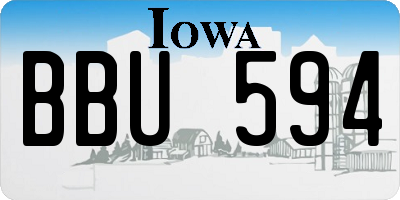 IA license plate BBU594