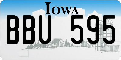 IA license plate BBU595