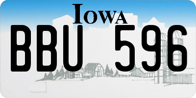 IA license plate BBU596