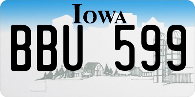 IA license plate BBU599