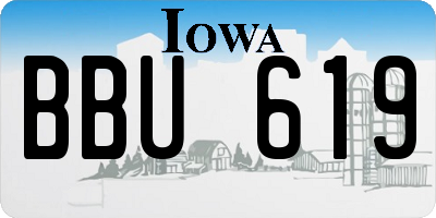 IA license plate BBU619