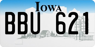 IA license plate BBU621