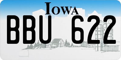 IA license plate BBU622