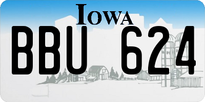 IA license plate BBU624