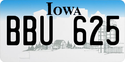 IA license plate BBU625