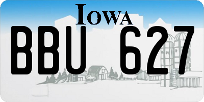 IA license plate BBU627