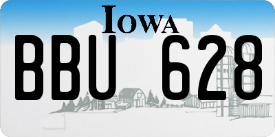 IA license plate BBU628