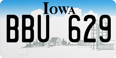 IA license plate BBU629