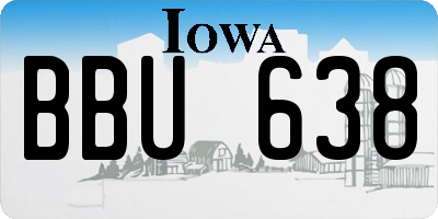 IA license plate BBU638