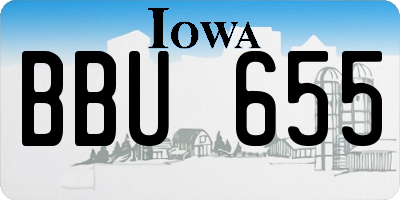 IA license plate BBU655