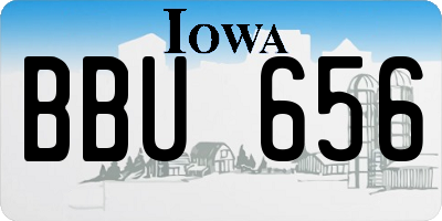 IA license plate BBU656