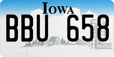 IA license plate BBU658