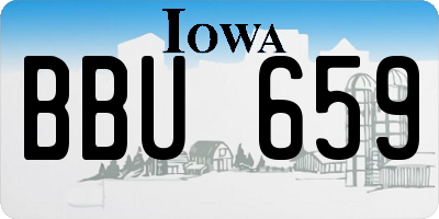 IA license plate BBU659