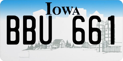 IA license plate BBU661