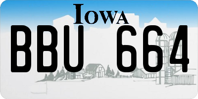 IA license plate BBU664