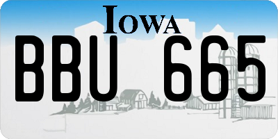 IA license plate BBU665