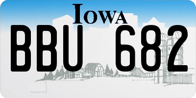 IA license plate BBU682