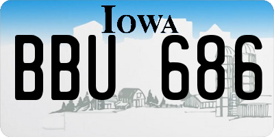 IA license plate BBU686