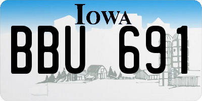 IA license plate BBU691