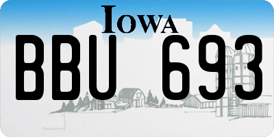 IA license plate BBU693