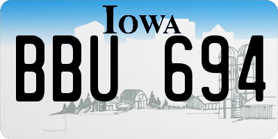 IA license plate BBU694