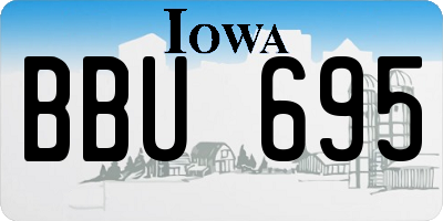 IA license plate BBU695