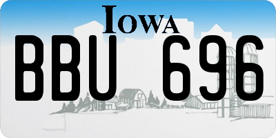 IA license plate BBU696
