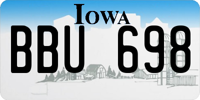 IA license plate BBU698