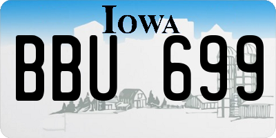 IA license plate BBU699