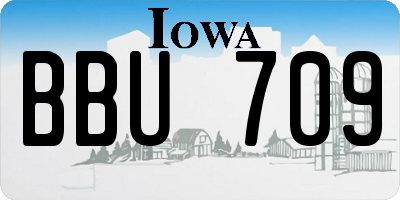 IA license plate BBU709