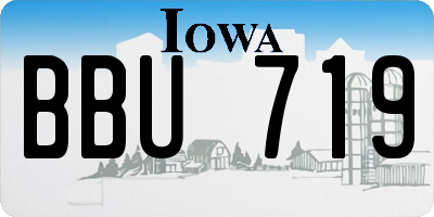 IA license plate BBU719