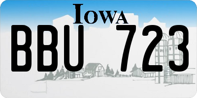 IA license plate BBU723