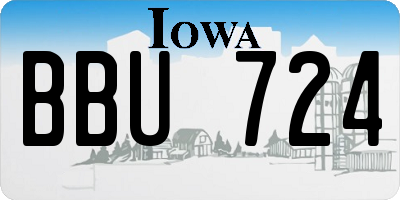 IA license plate BBU724
