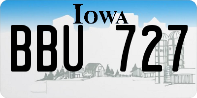IA license plate BBU727