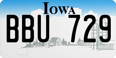 IA license plate BBU729