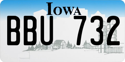 IA license plate BBU732