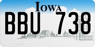 IA license plate BBU738