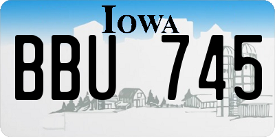IA license plate BBU745
