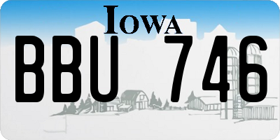 IA license plate BBU746