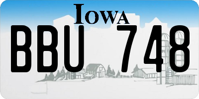 IA license plate BBU748