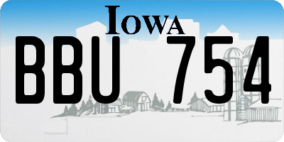 IA license plate BBU754