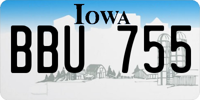 IA license plate BBU755