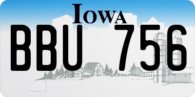 IA license plate BBU756
