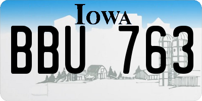 IA license plate BBU763