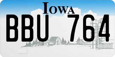 IA license plate BBU764